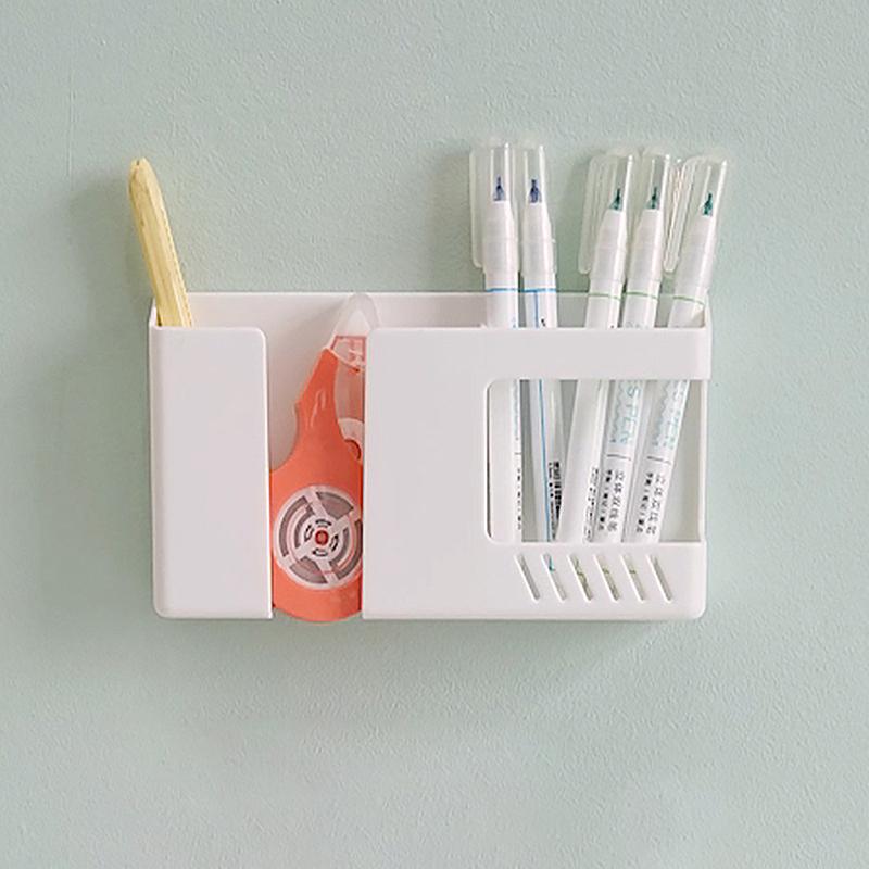 Wall-Mounted Mobile Phone Remote Control Storage Box Multifunctional Punch-Free Storage Rack Wall Hanging Storage Holder