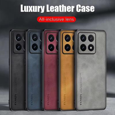 Mi14t 14tpro Luxury Sheepskin Leather Case For Xiaomi Mi 14t Pro 5g Business Retro Protect Back Cover On 14 T Xiaomi14t Shell