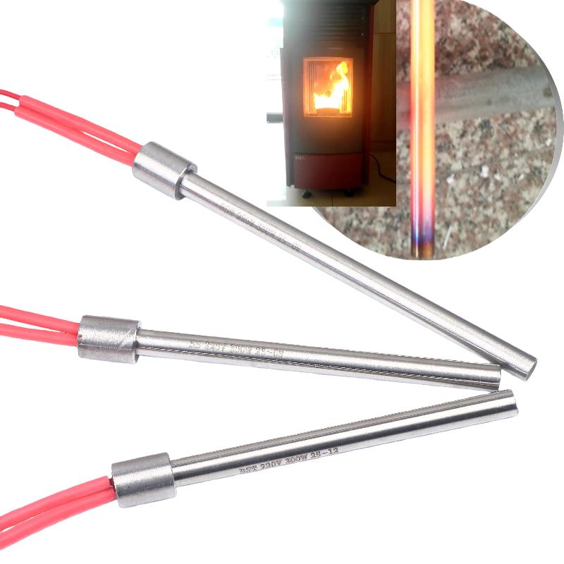 1Pcs Wood Pellet Stove Heating Tube Fireplace Grill Stove Part 140/150/170Mm 300W / 350W 220V Ignition Igniter Hot Rod