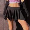 Women's Spice Girls Sexy Pure Desire Wind Ultra Short Skirt Summer A-line Irregular Half-body Skirt