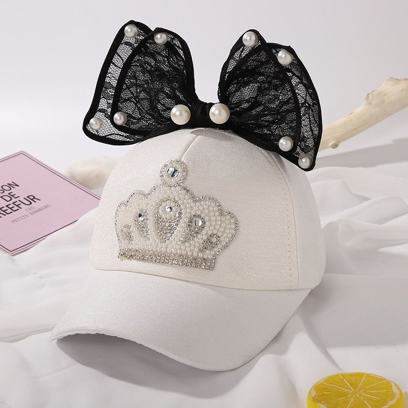 Thin Girl Hat Baby Summer Fashion Baseball Hat Net Women's Duck Tongue Hat Bow Sunshade