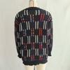 Women's Casual Cute Style Colorful Striped Plaid Contrast Color Knitted Pullover Sweater