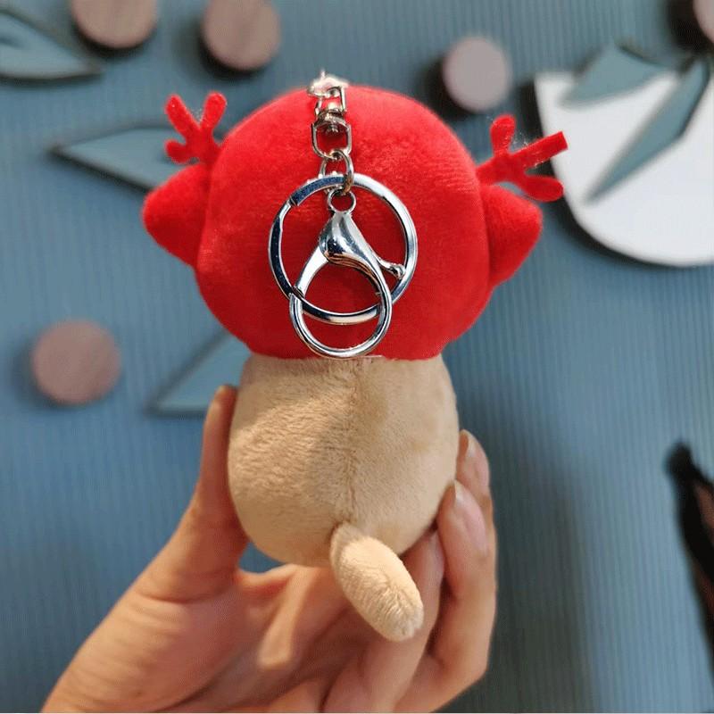 Adorable Akita Dog Keychain Plush Toy Cute Couple Gift Machine Doll Wholesale