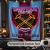 TapestryWest Ham United FC Custom Name Text Personalized Wall Hanging Tapestry Home Wall Decor