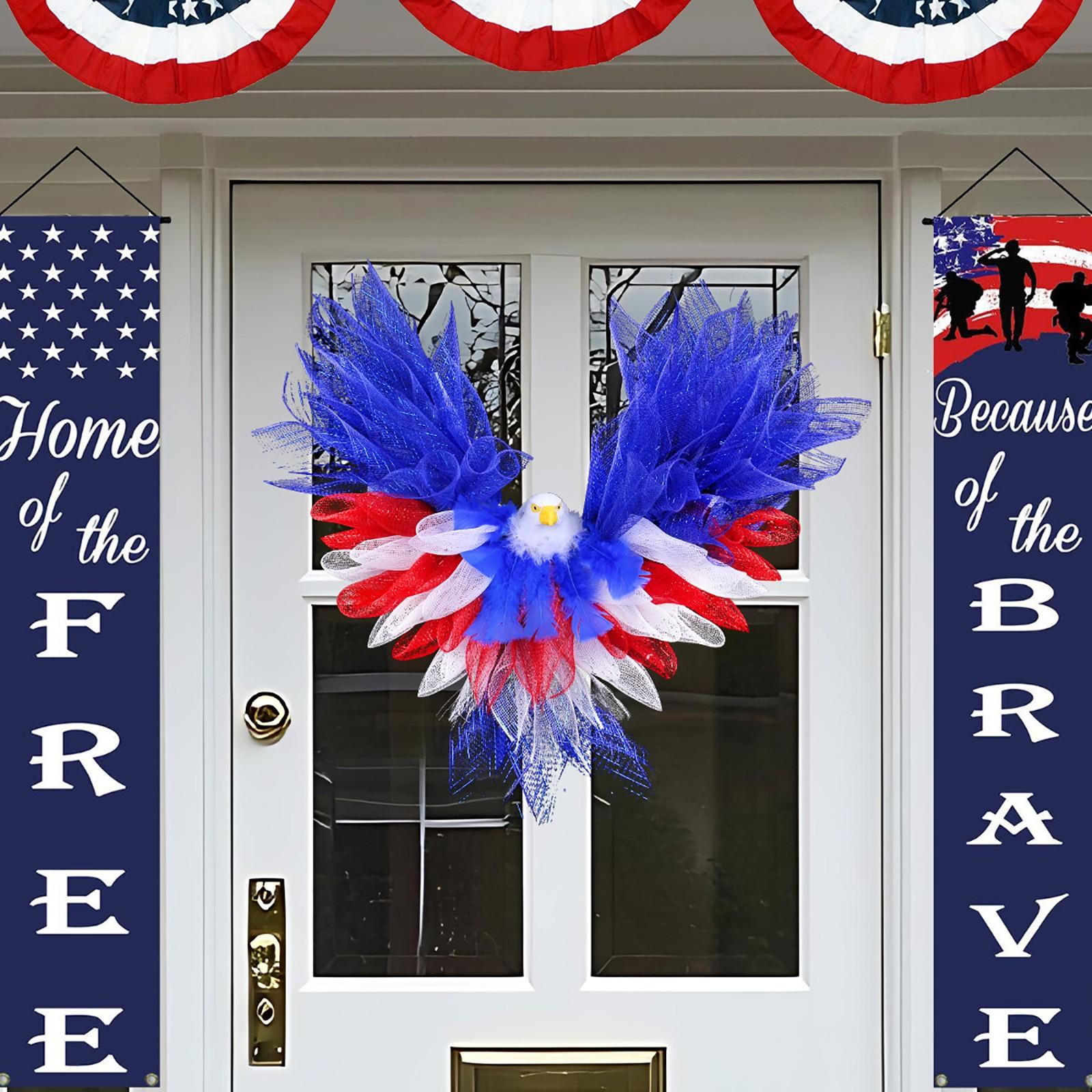 

Венок на дверь ко Дню Независимости, подвеска для домашнего декора One Size