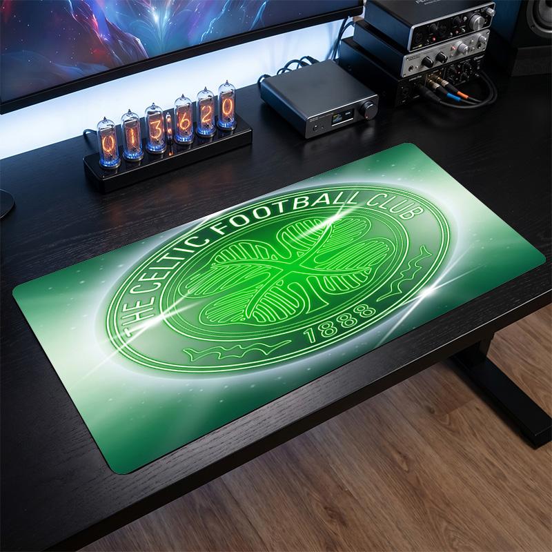 Celtic FC Thema Muster Mauspads, Fußball Logo Design XXL Gaming Schreibtischmatte Rutschfeste Computer-Mauspad