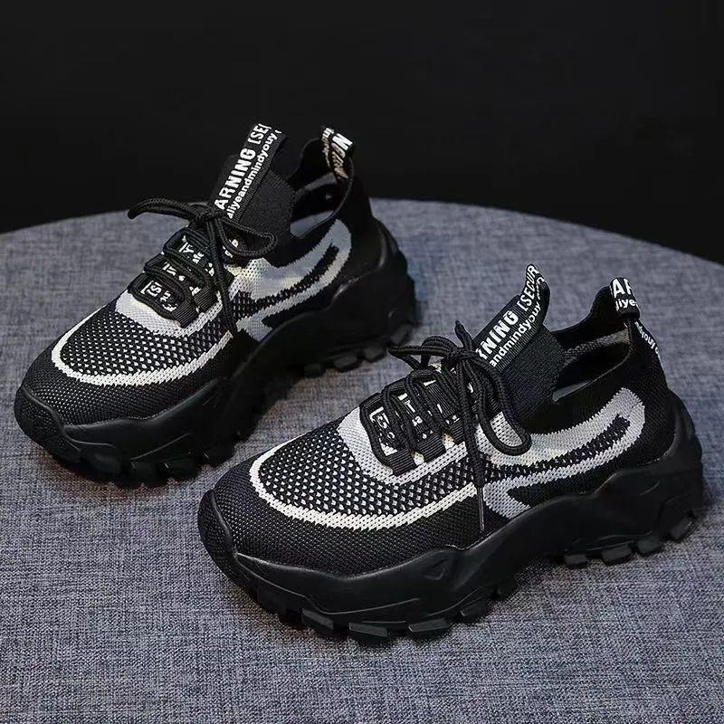 Dad shoes women's new summer thick-soled versatile running shoes mesh breathable and lightweight little white sneakers
