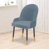 Soft Velvet Semicircle Armchair Covers Stretch Dining Chair Cover Solid Color Funda Silla Oficina Seat Covers Kitchen Wedding