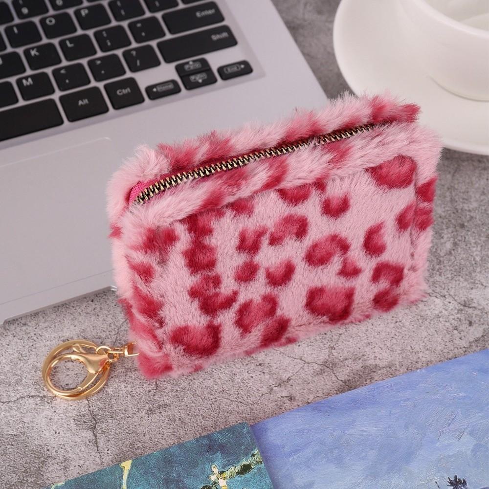 Soft Leopard Print Coin Purse Large Capacity Short Card Holder Versatile Storage Bag Daily Use