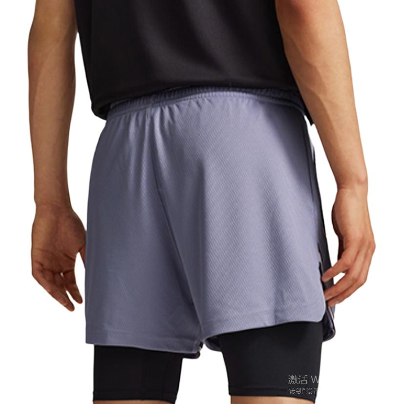 Li Ning Basketball Collection Sports Shorts Men's Misty Gray Purple AAPV065-6