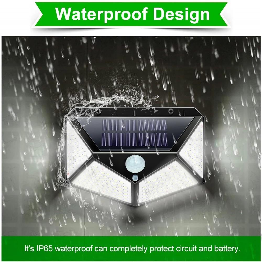

1~12PCS 100 LED Solar Power Wall Light Motion Sensor Waterproof Outdoor Garden Lamp Yard Waterproof Stairs Outdoor Wall Light