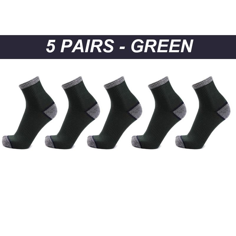 Chaussettes de sport en coton à séchage rapide pour hommes, 5 paires, chaussettes de sport, respirantes, thermiques, de Trekking, nouvelle collection automne hiver, EU38-45