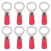 100Pcs Ring Terminal AWG12‑10 Insulated Crimp Wire Connector Set Kit for Equipment