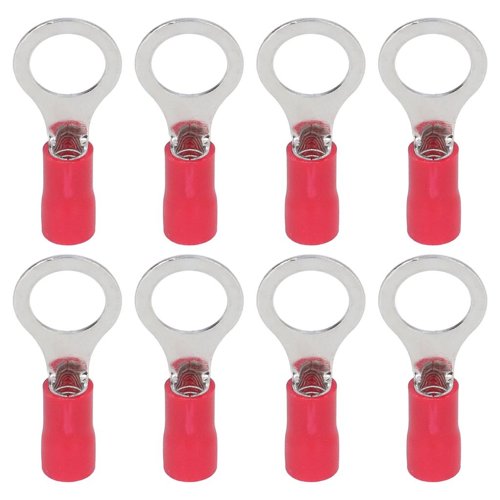 100Pcs Ring Terminal AWG12‑10 Insulated Crimp Wire Connector Set Kit for Equipment