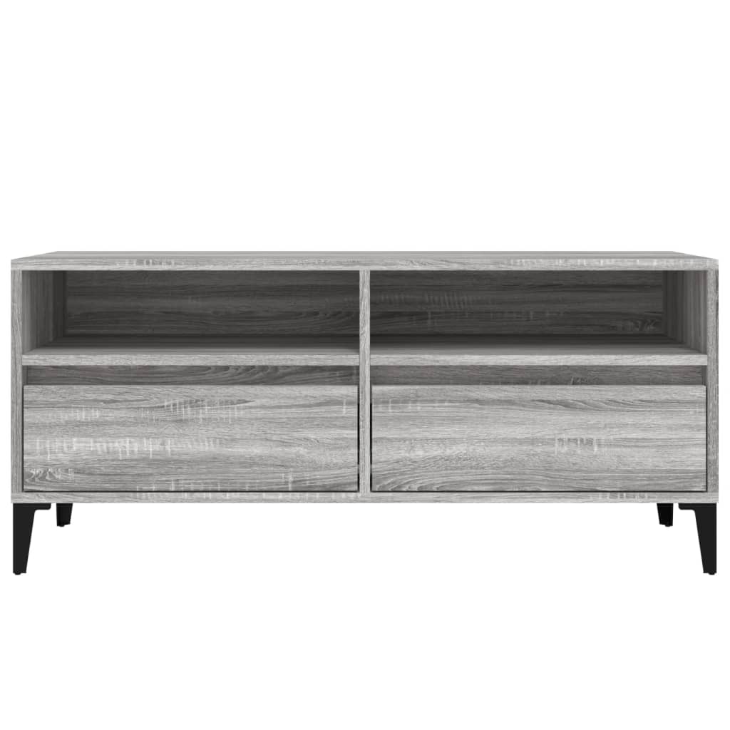 TV Cabinet Gray Sonoma 100x34.5x44.5 cm Particleboard