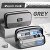 Premium Large-Capacity Magnetic Pencil Case: Unique Stand-Up Design for Primary School Students