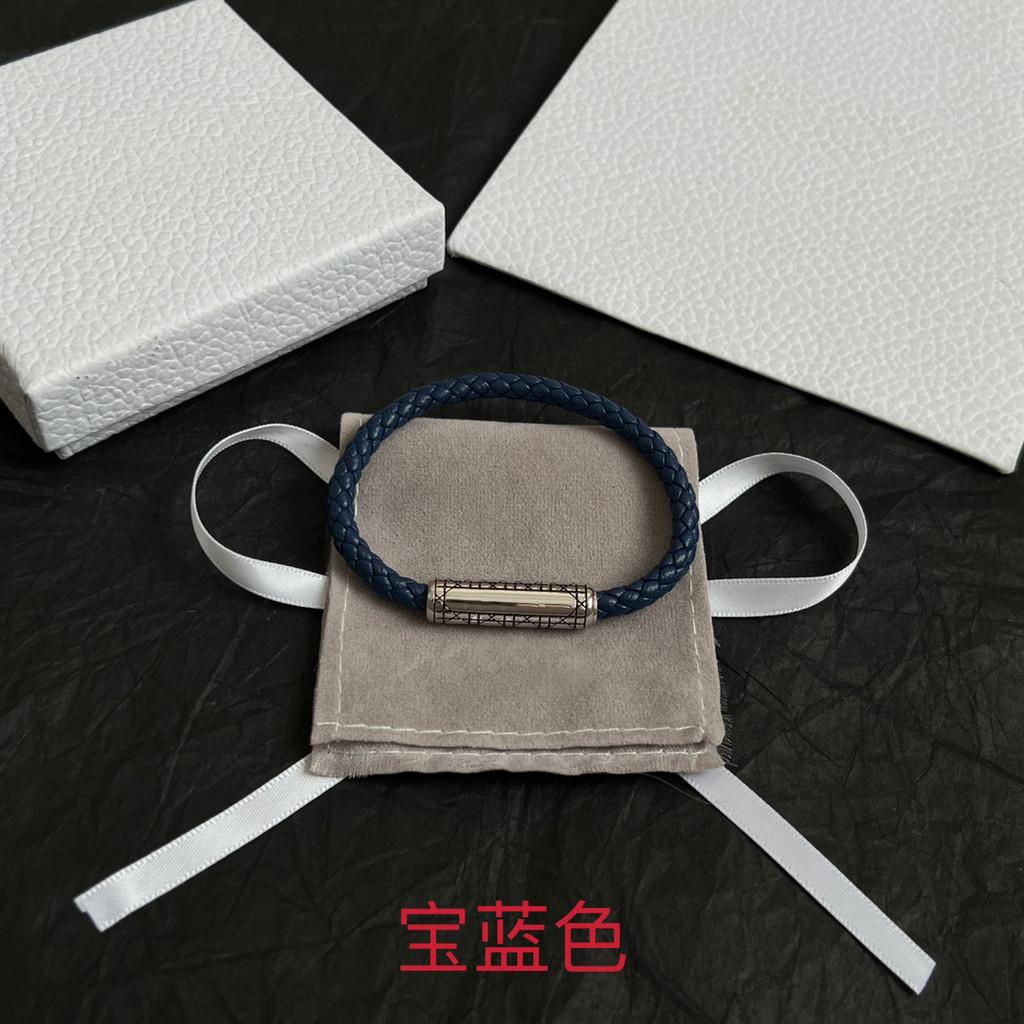 Multi colored woven leather rope bracelet for birthdays, free shipping for daily wear, simple and elegant