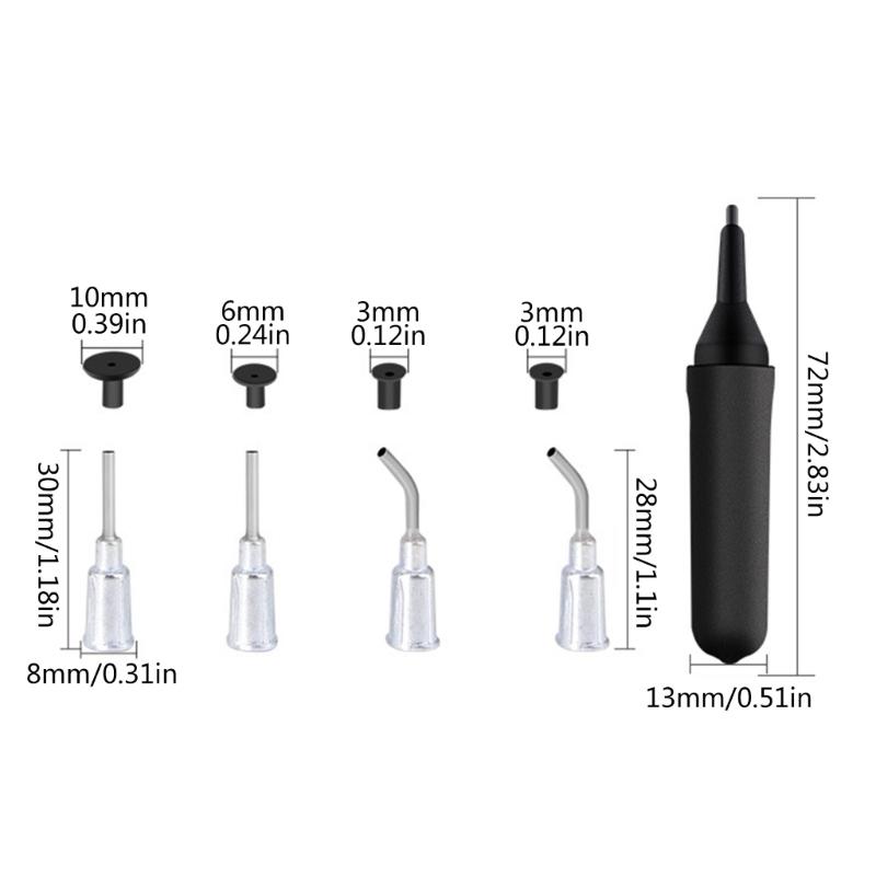 Vacuum Sucking Pen PickUp Tool Set with Suctions Tip and Suctions Cups for IC Precisions Component Placement