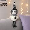 Seasonal Holiday Decoration Halloween Plush Pom Hanging Decoration, Pumpkin/Ghost/Black Cat/Witch Doll Witch Ornament for Tree, Porch, Window