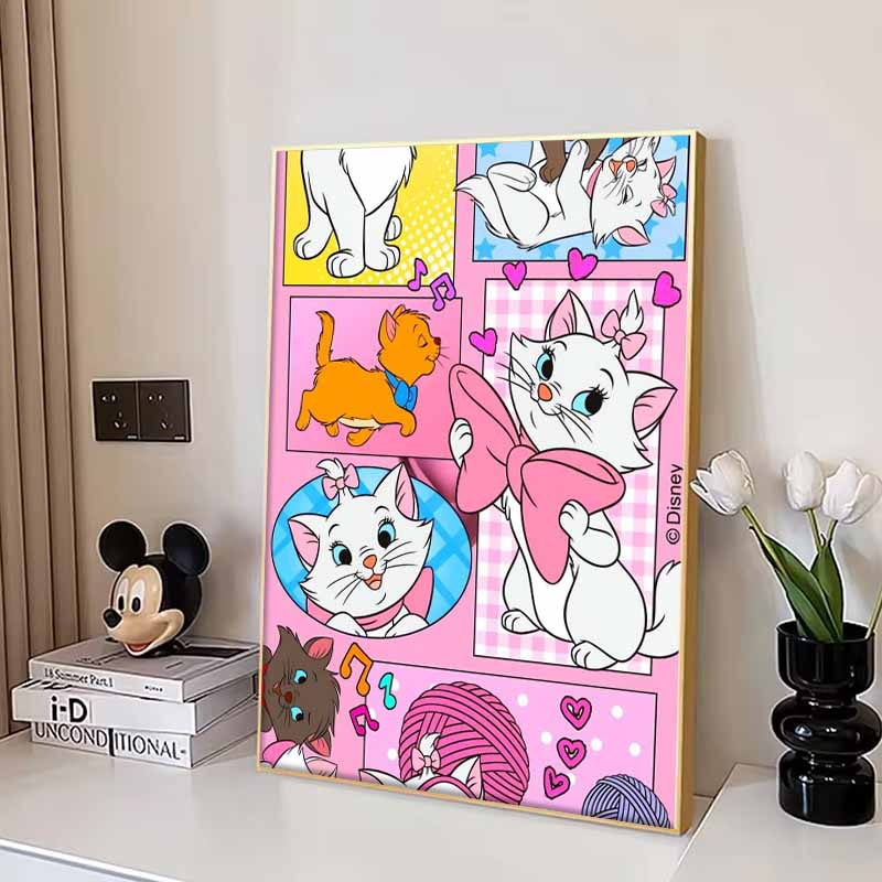 Disney Diamond Painting 5D DIY Kitty Adventure Illustration Art Mosaic Embroidery Decoration Cross Stitch Gift