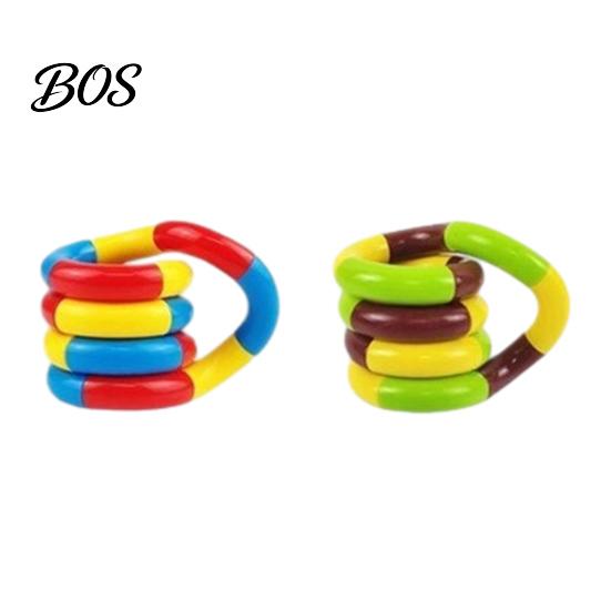 Twisted Loop Toy 2/4/6Pcs Stress Relief Plastic Focus Aid Hand Finger Handheld Fidget Gadget Flexibility Training Portable Educational Twisting Twist
