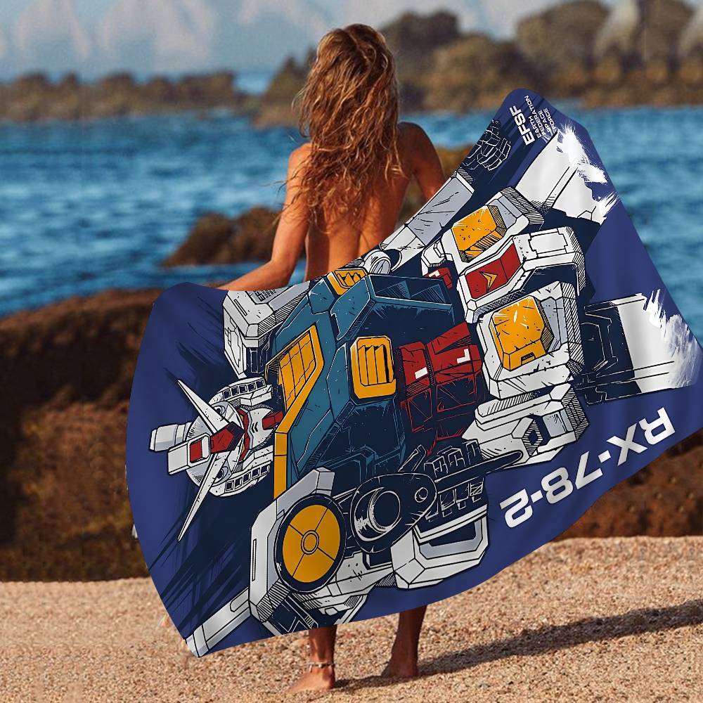 Animation Sci-Fi G-GUNDAMES Microfiber Beach Towel Absorbent Quick Dry Soft Yoga Swimming Resort Mountain Climbing Towel