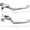 Brake Lever + Clutch Lever for Harley Hand Controls Sportster XL883 1200 1996-2003, Dyna/Touring 1996-2007, Softail 1996-2007 & 2011-2014(Chrome)