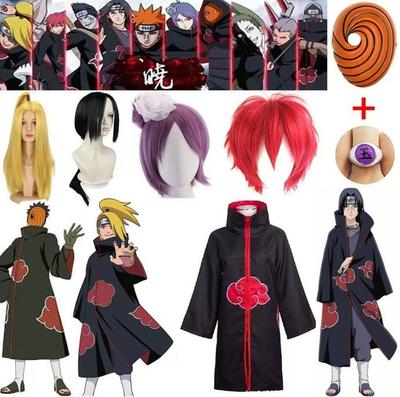 Uzumaki Akatsuki Cosplay Boys Girls Uzumaki Jacket Pants Headband Wig Props Child Uniform Kunai Halloween Costume