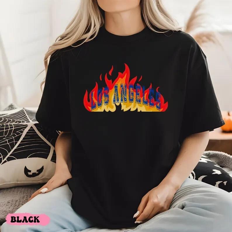Los Angeles Fire Shirt, Support LA Firefighters, Forest Fire Awareness T-Shirt Unisex T-Shirt L