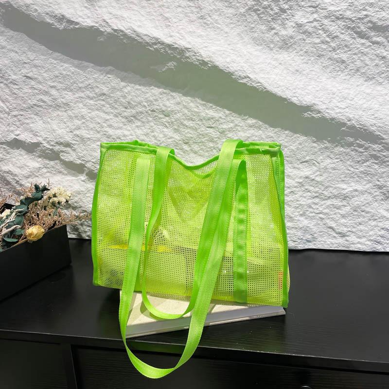 Lightweight And Durable Mesh Tote Bag In Various Colors For Trendy Looks Beach