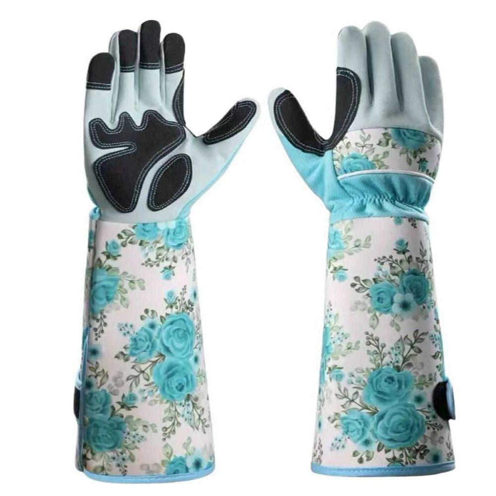1 Pair Anti-Puncture Thorn Proof Gloves Long Elbow Design Rose Pruning Gloves Pruning Roses