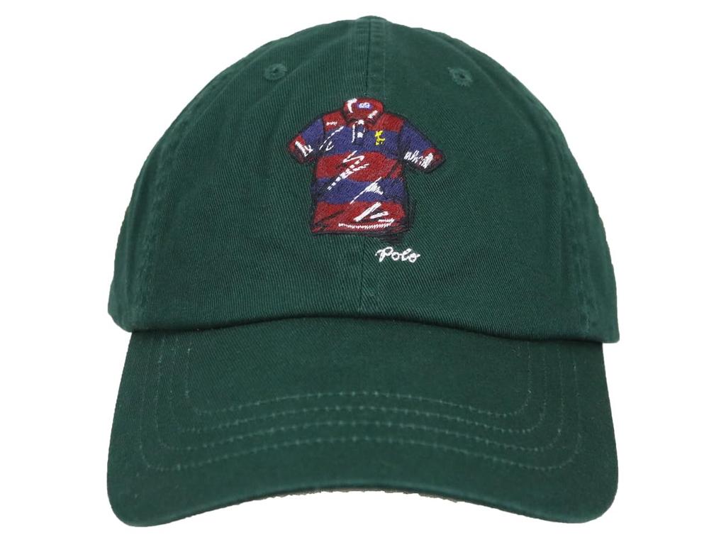 (Polo Ralph Lauren) Men's and Women's Rugby Shirt Embroidered Baseball Cap Hat 01080180-GREEN [Used]