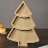 Tree Hat Shape Christmas Decoration Tray Multi Grid Tree Appetizer Platter  Household