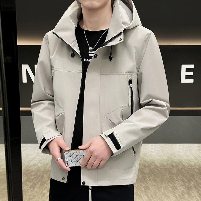 Îmbrăcăminte exterioară pentru bărbați Sezon primăvară și toamnă Jachetă Bărbați Toamnă Primăvară și Toamnă Încărcare Vântar cu glugă pentru bărbați Bărbați