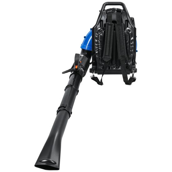 Soffiatore a Foglie, Soffiatore a Foglie a Zaino a Gas 75,6CC, Soffianeve a 4 Tempi per Cura del Prato Giardino Polvere Detriti (blu)