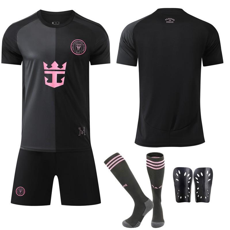2025-26 Miami Visitante Negro No. 10 Juegos de Uniforme de Fútbol Camiseta 9 Suarez Original