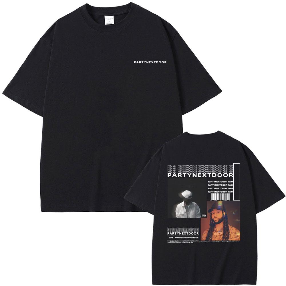 Rapper Partynextdoor Partynextdoor Dvě Alba Oboustranný Potisk Tričko Pánské Hip Hop Vintage Trička Pánské Nadměrné Streetwear