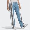 Adidas Originals X Dry Clean Only Co-Branded Buttoned Casual Comfortable Sports Denim Pants Women Bottoms Blue H59020