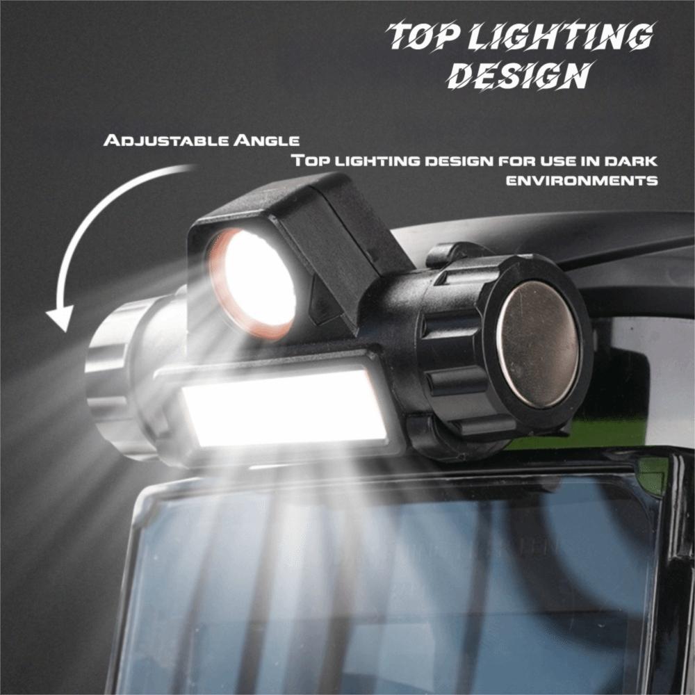 Auto Darkening Auto Darkening Welding Helmet Integrated Type Split Type Welding Mask Equipped with Headlights Adjustable Band