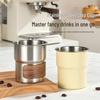 304 Stainless Steel Industrial-Style Beer Mug with Wooden Mat for Camping, Restaurants, and Coffee