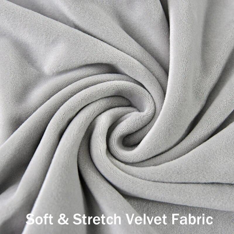 Velvet Fabric Chair Cover for Dining Room Wedding Hotel Banquet Soft & Comfortable Spandex Stretch Chair Covers  Home Decor Seat