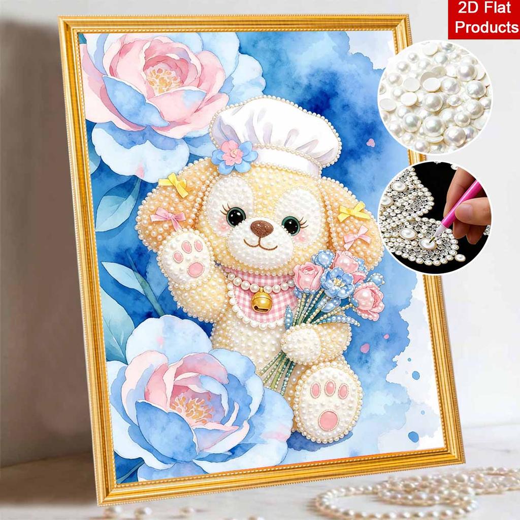 Disney CookieAnn Pearl Painting Handmade Pearl Kit Home Decoration Painting Flower Chef Dog DIY Craft Art Decor Wall Hanging