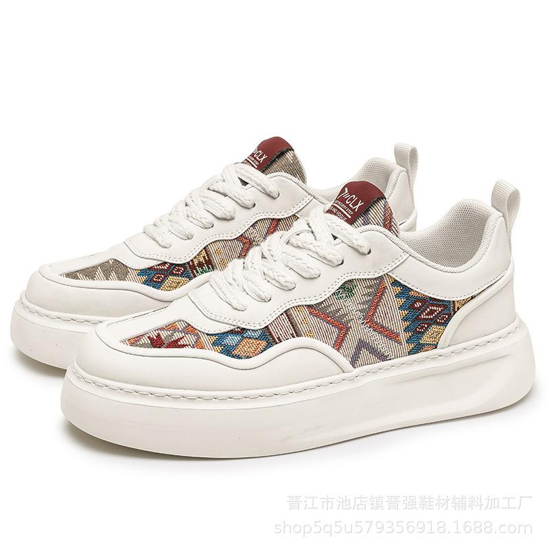 Men's High-quality Sports Versatile Fashion Breathable Casual Shoes Low-top Ethnic Style Trend Color Matching Explosion Comfortable Board Shoes