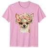 Watercolor Chihuahua With Floral Unisexs TShirt Chihuahua Dog Mothers Day