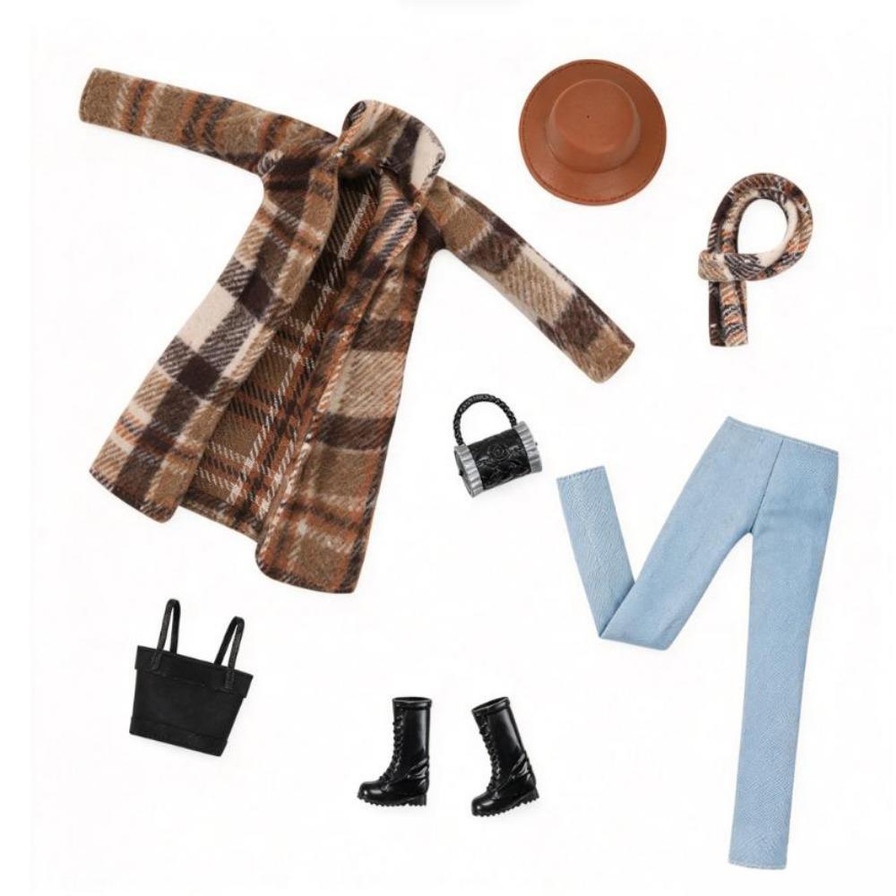 Fashion Winter Wool Overcoat Tops Cute 1/6 Dolls Accessories For 11.5 Inch Doll/for 30cm Doll
