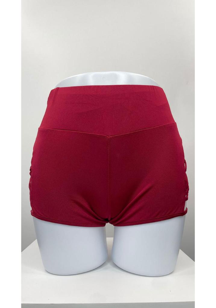 Plus Size High Waist Lace-up Yoga Sports Shorts