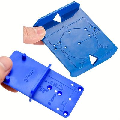 Dual Sided Cabinet Hinge Jig 2pcs for 35mm 40mm Concealed Hinges Precise Hole Positioning Lightweight Portable Drilling Aid