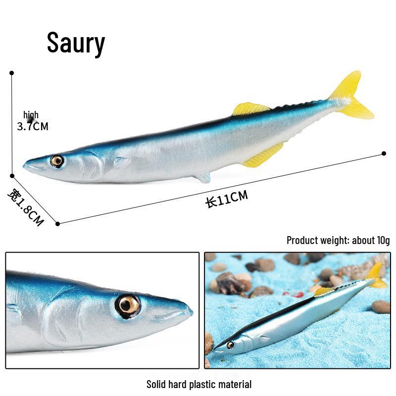 Children's Cognitive Marine Animal Model: Red Seabream & Garfish Toy Ornament
