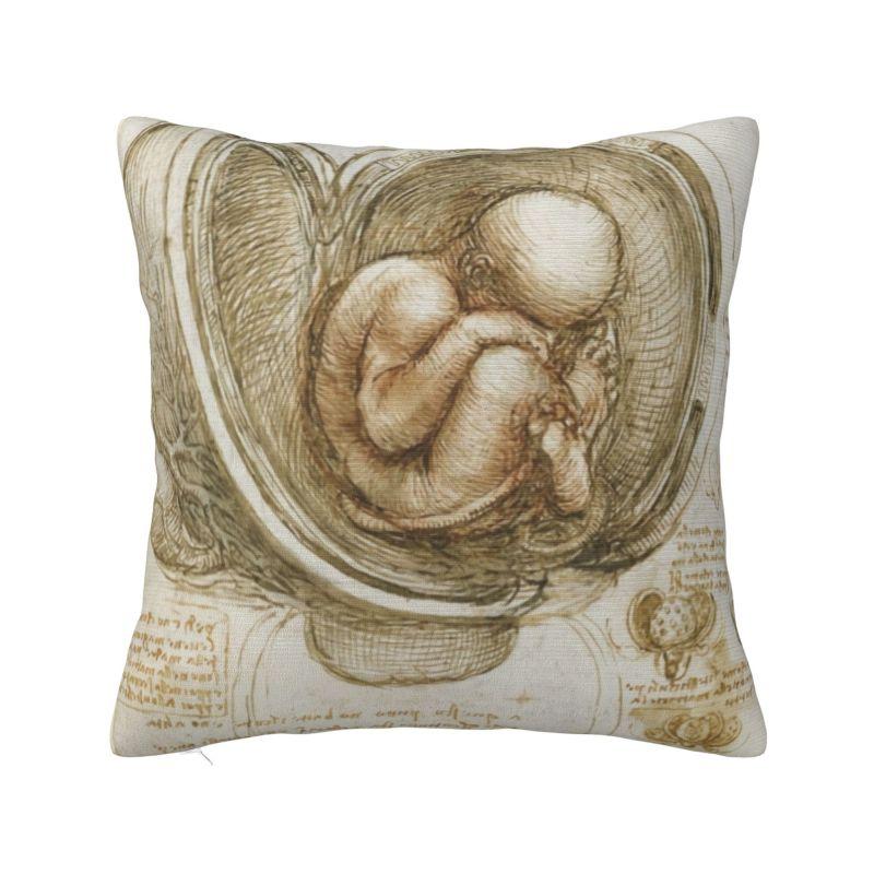 Mysterious Smile Leonardo Da Vinci Pillow Case for Sofa Mona Lisa Nordic Cushion Cover Car Pillowcase
