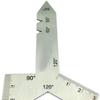 1pc Thread Pitch Drill Bit Gauge 55/60/90/120° Stainless Steel Drill Bit Gauge Drilling Template Fish Tail Center Gauge